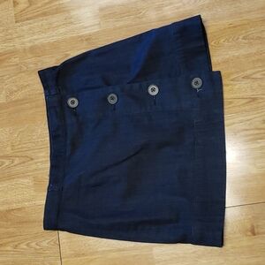 Club Monaco dark denim button front mini skirt size 4